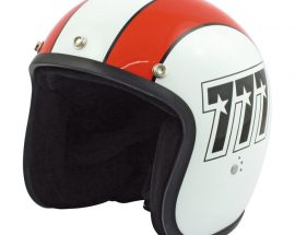 BANDIT 777 JET HELMET WHITE/ORANGE
