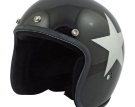 BANDIT STAR JET HELMET BLACK/SILVER STAR